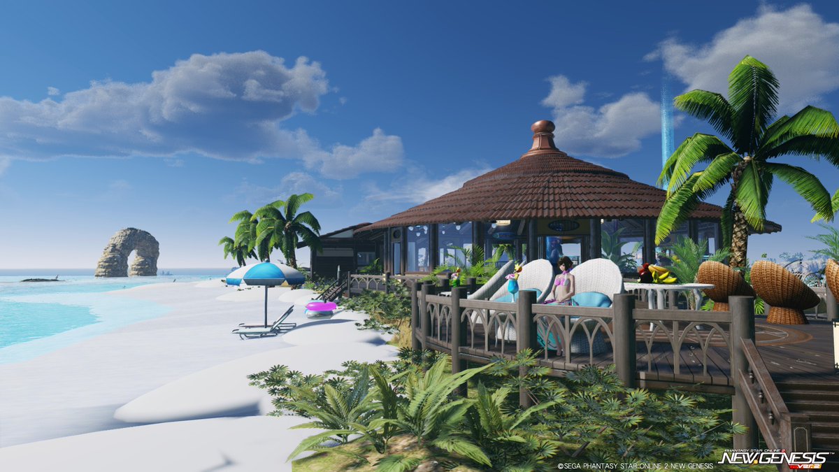 tebachi1967's tweet photo. #NGS秋のゲーム実況2026
Ship: 4
CS番号: 832968 220599
CS名「ウォパルビーチ」

旧PSO2のウォパルをイメージした白砂のビーチです。
中央にカフェの入った施設があります。
只今、「ビーチウォーズ26」のコラボ中ですw https://t.co/QJMkmvIdaD