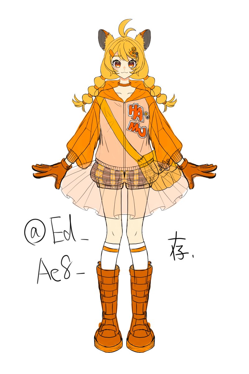 Ed_Ae8_'s tweet photo. Day 2の子をlive2Dモデル化しようと思ってます。
これは立ち絵ラフ画〜 https://t.co/OyRSLEDvks