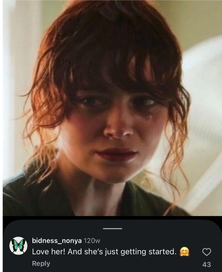 twicelab's tweet photo. channing tatum taking a pause from being a hater on his burner account to praise sadie sink  for her incredible performance as jean grey https://t.co/CLUoSd34wz