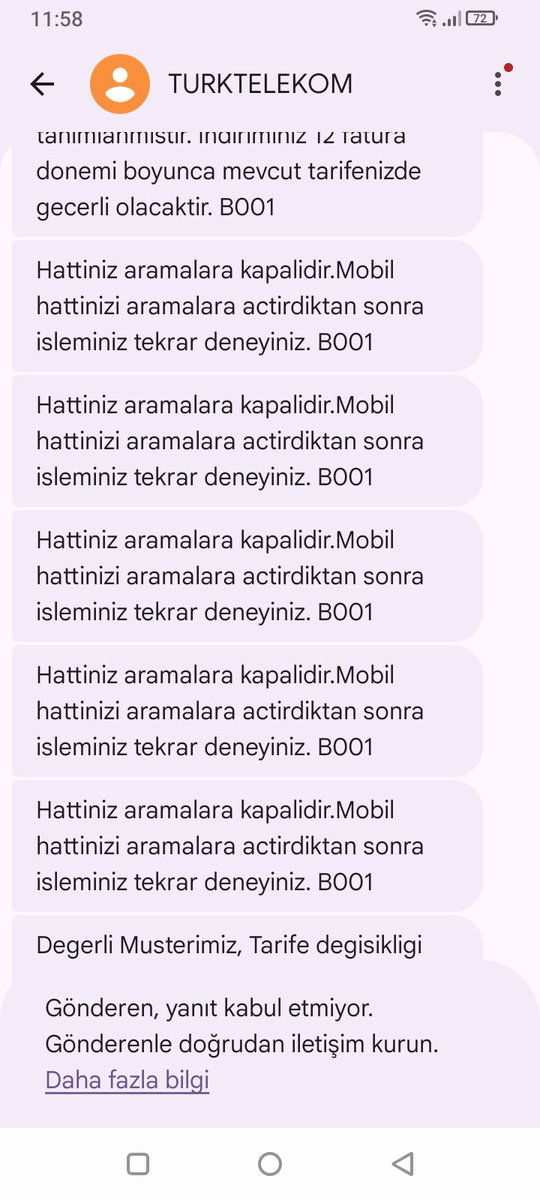 nasipse_eyle's tweet photo. Yeter da 10 tane daha var hattım kapalı diye sürekli mesaj atmak zorunda mısınız 
@TTDestek https://t.co/17bspP9Yll