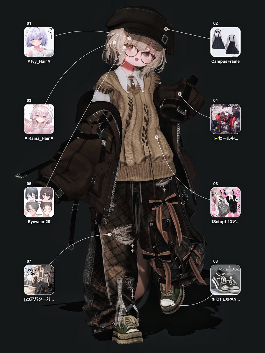 L0Nlil's tweet photo. 秋コーデレシピ！🍁🍂
 #Chiffon3D https://t.co/2GtADv2Ls7