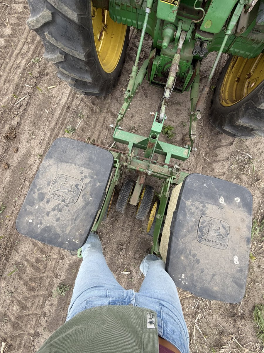 Laurafarmchats's tweet photo. You're in the seat helping feed families, one row at a time. 🌽🚜
It's long days, dusty boots, and hard work but I wouldn't trade it. 
@Laurafarms78 https://t.co/uRK7uUjNKL