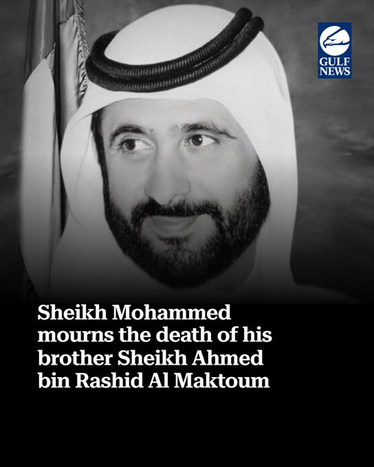 SanaSha18626308's tweet photo. BREAKING: #Sheikh #Ahmed bin #Rashid Al Maktoum passes away; 10-day mourning declared in #Dubai https://t.co/mttYRQX3at