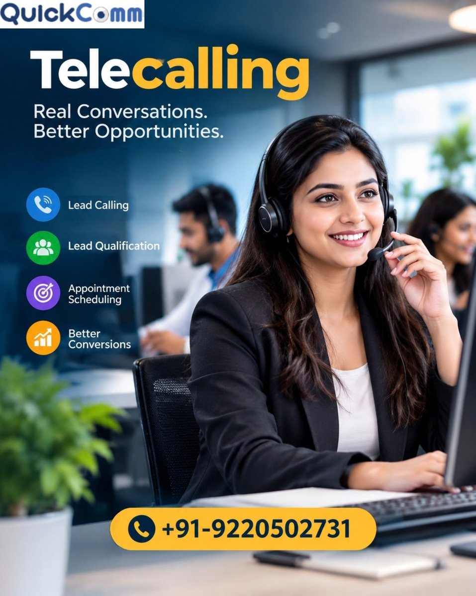 Quickcommtech's tweet photo. Every Call Could Open a New Opportunity! 📞

Let QuickComm handle your lead calls, follow-ups &amp; customer connections.

Grow smarter. Connect better.

📲 +91-9220502731

#Telecalling #LeadGeneration #QuickComm https://t.co/qJeFmBE5dY