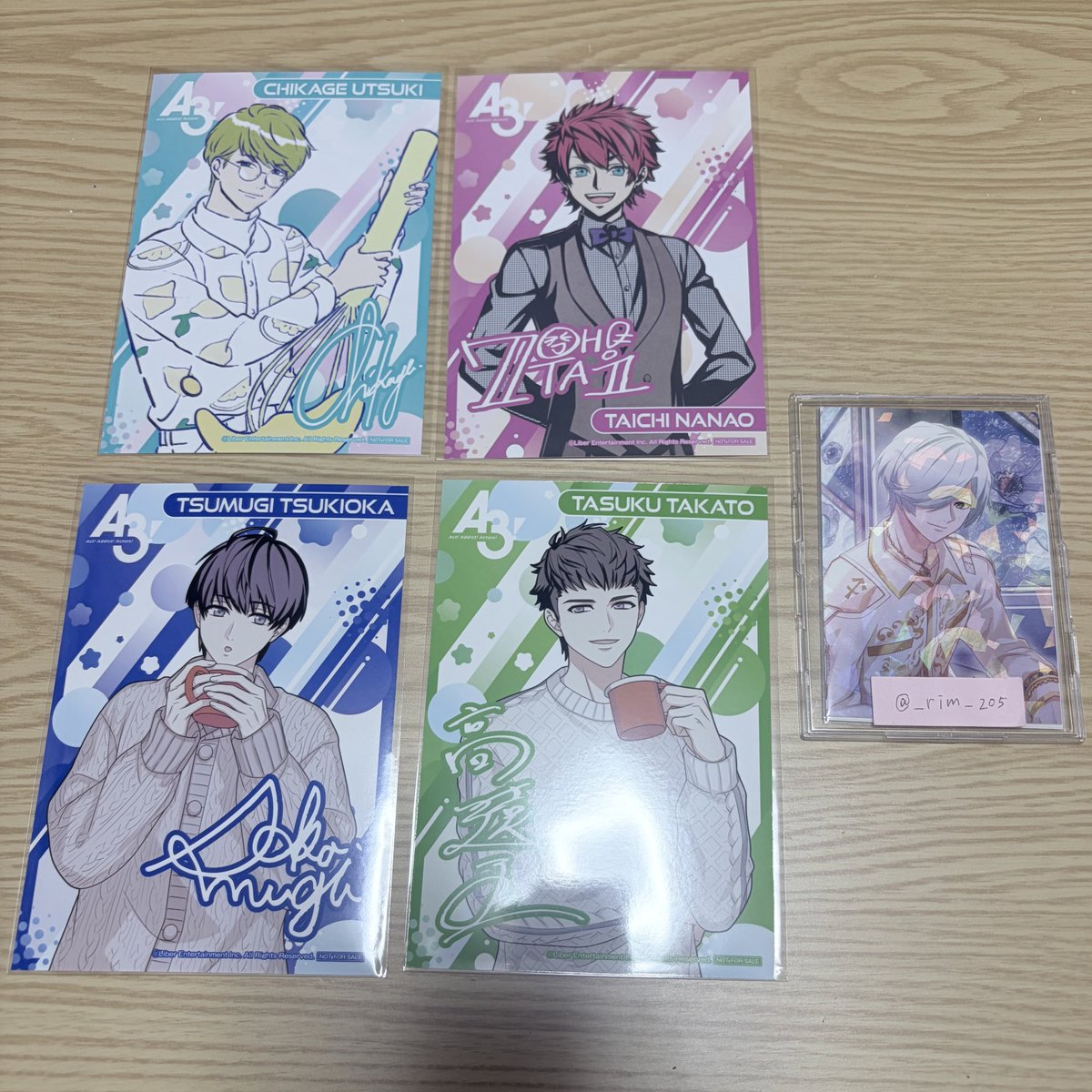_rim_205's tweet photo. 【交換】A3!  アニメイト オーディオ ビジュアルフェア2026 特典 ブロマイド 

求▶︎密

譲▶︎千景、太一、紬、丞

郵送のみ
纏めての方優先
検索からもお気軽にお声掛け下さい🌸 https://t.co/MnzjQRNPfJ