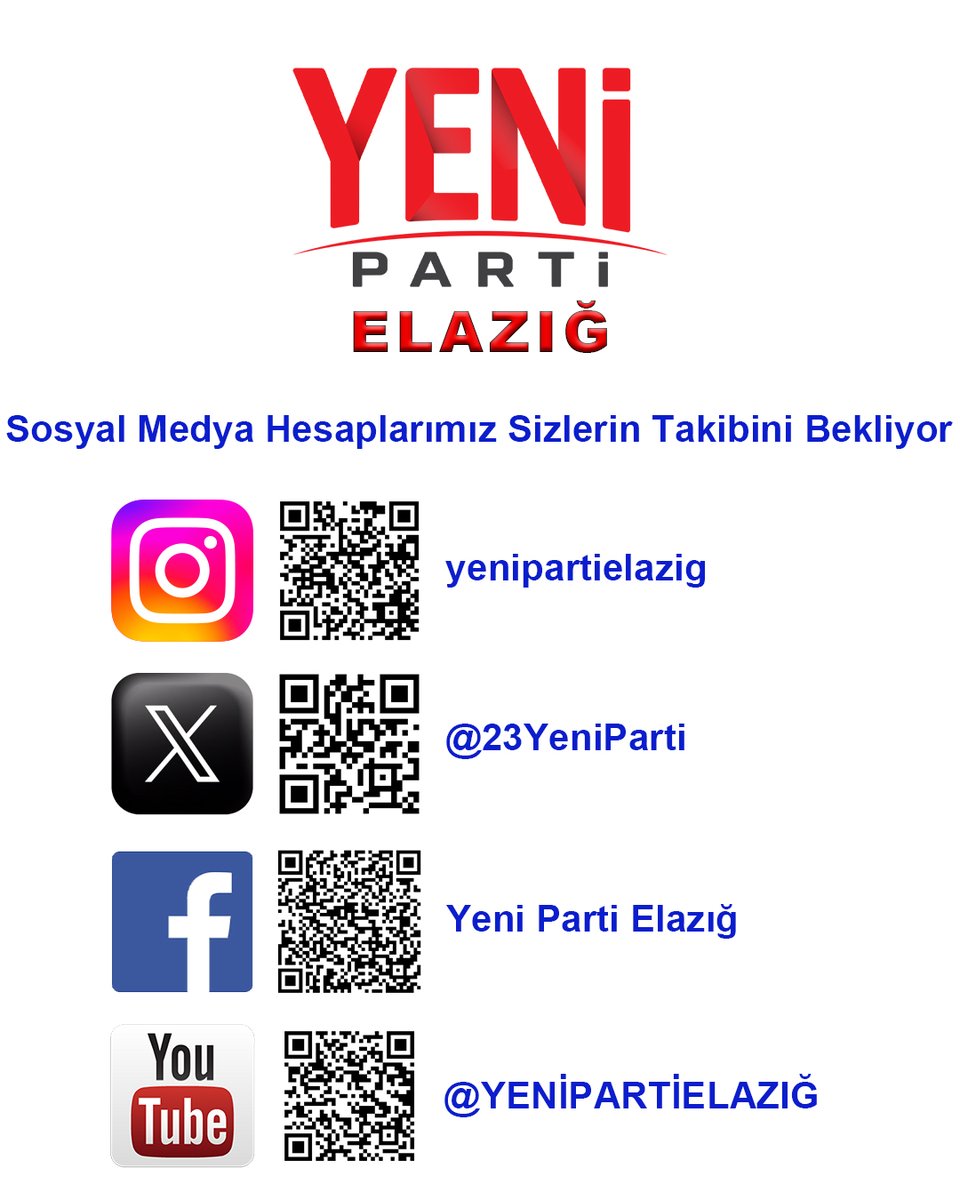 23YeniParti's tweet photo. #YeniParti #YeniPartiElazığ #Elazığ https://t.co/kZ92dB6a8Z