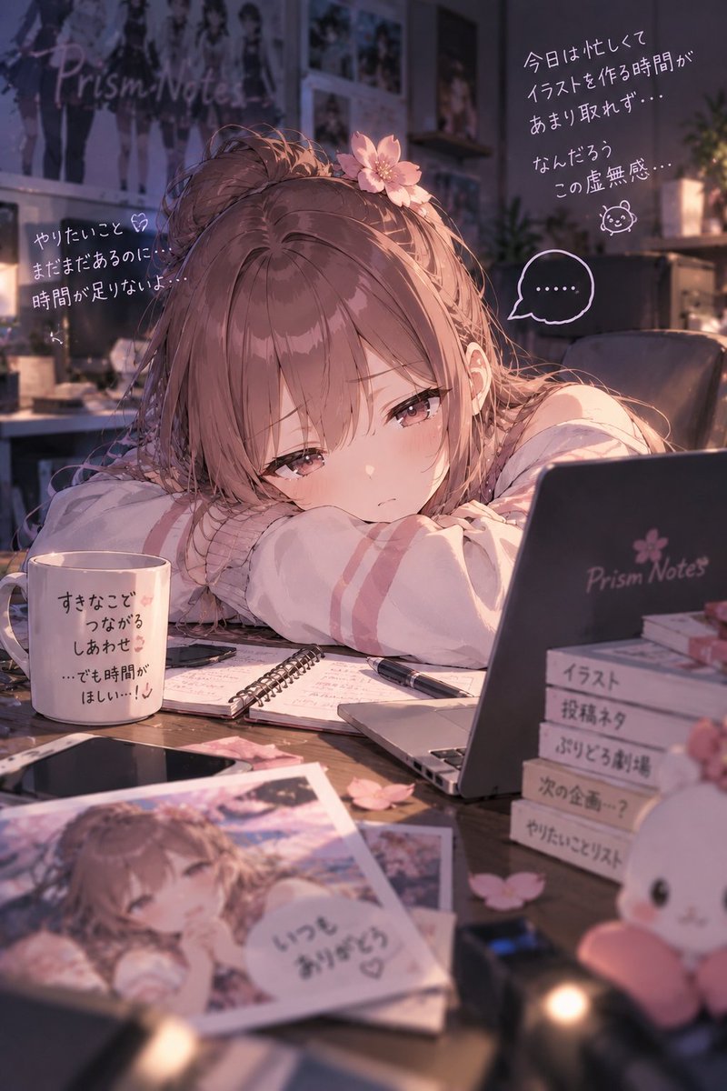 PrismDrop8188's tweet photo. 今日はイラスト生成の時間が作れませんでした😭
1時間おきに用事が出来たりでバタバタしてます💦
#PrismNotes https://t.co/s1r83UpqSO