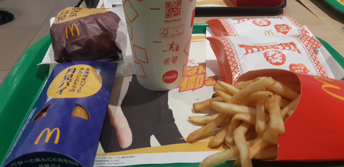 Perorutyan's tweet photo. マックの月見食ってきた！
月見シェイクは何かシェイクの機材が壊れてるらしくて頼めなかったｸｿｸｿｸｿｸｿ https://t.co/pRqHCEusQA