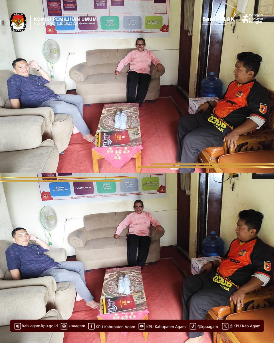 kpu_agam's tweet photo. Komisi Pemilihan Umum (KPU) Kabupaten Agam melaksanakan koordinasi dengan Kwartir Cabang (Kwarcab) 0306 Gerakan Pramuka Kabupaten Agam terkait mekanisme rekrutmen calon anggota Satuan Karya (Saka) Pramuka Rintisan Yogaswara Kabupaten Agam. https://t.co/8Rm9V46Z8P