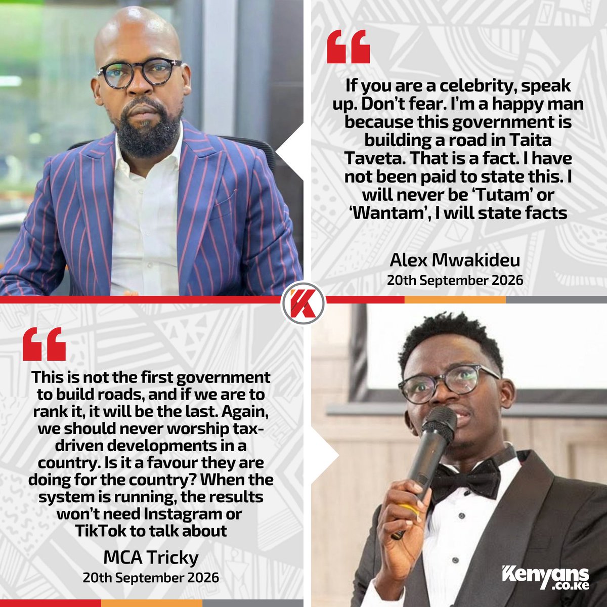 Kenyans's tweet photo. MCA Tricky responds to Alex Mwakideu over government projects https://t.co/iS2WnOypWQ