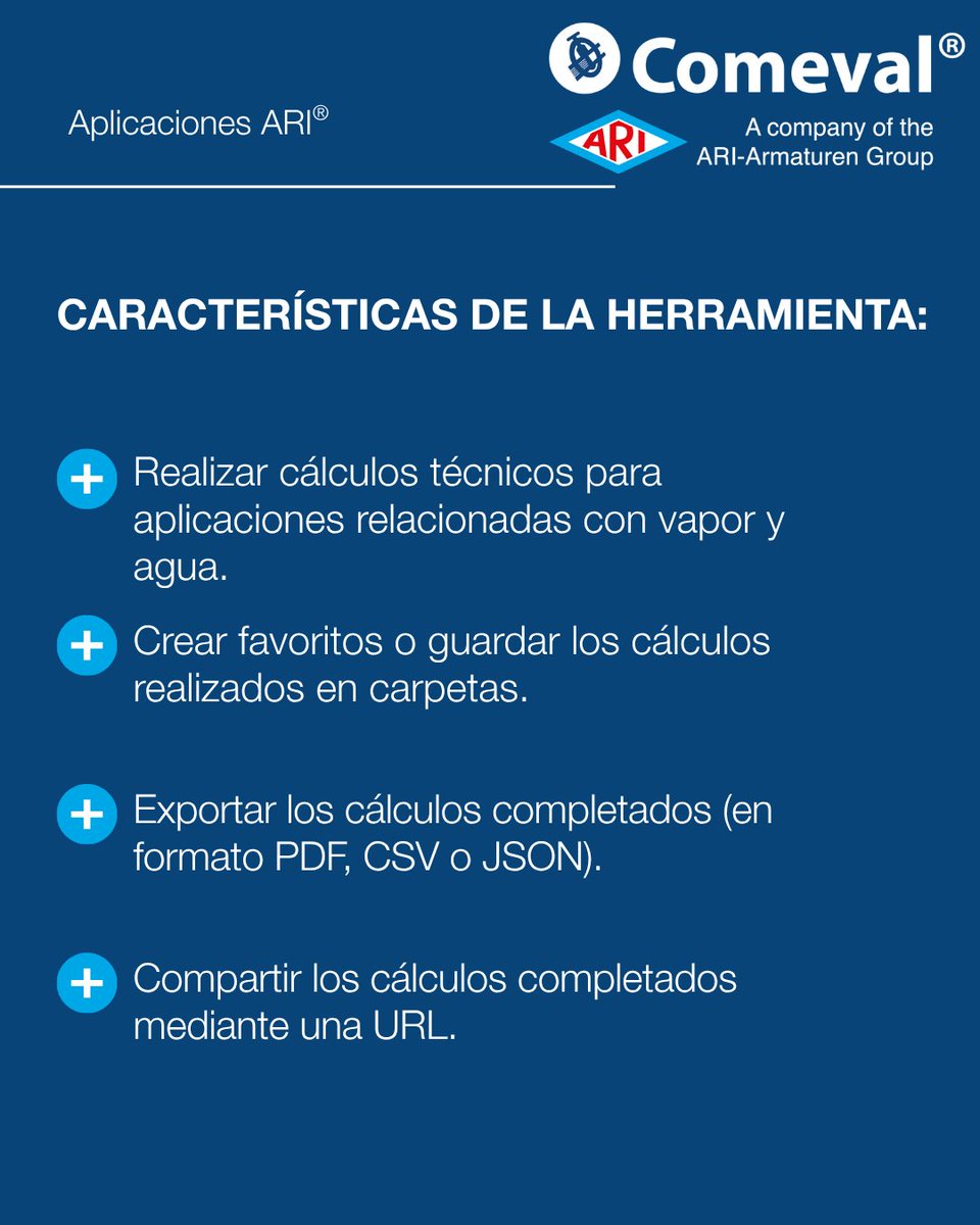 COMEVAL's tweet photo. ¡En @comevalvalvesystems presentamos 𝐦𝐲𝐂𝐚𝐥𝐜!
La nueva herramienta de cálculo de @ari_armaturen_de 📲 💻

 https://t.co/RqQl4WDDIT

#ComevalValveSystems https://t.co/wquZqn7CiI