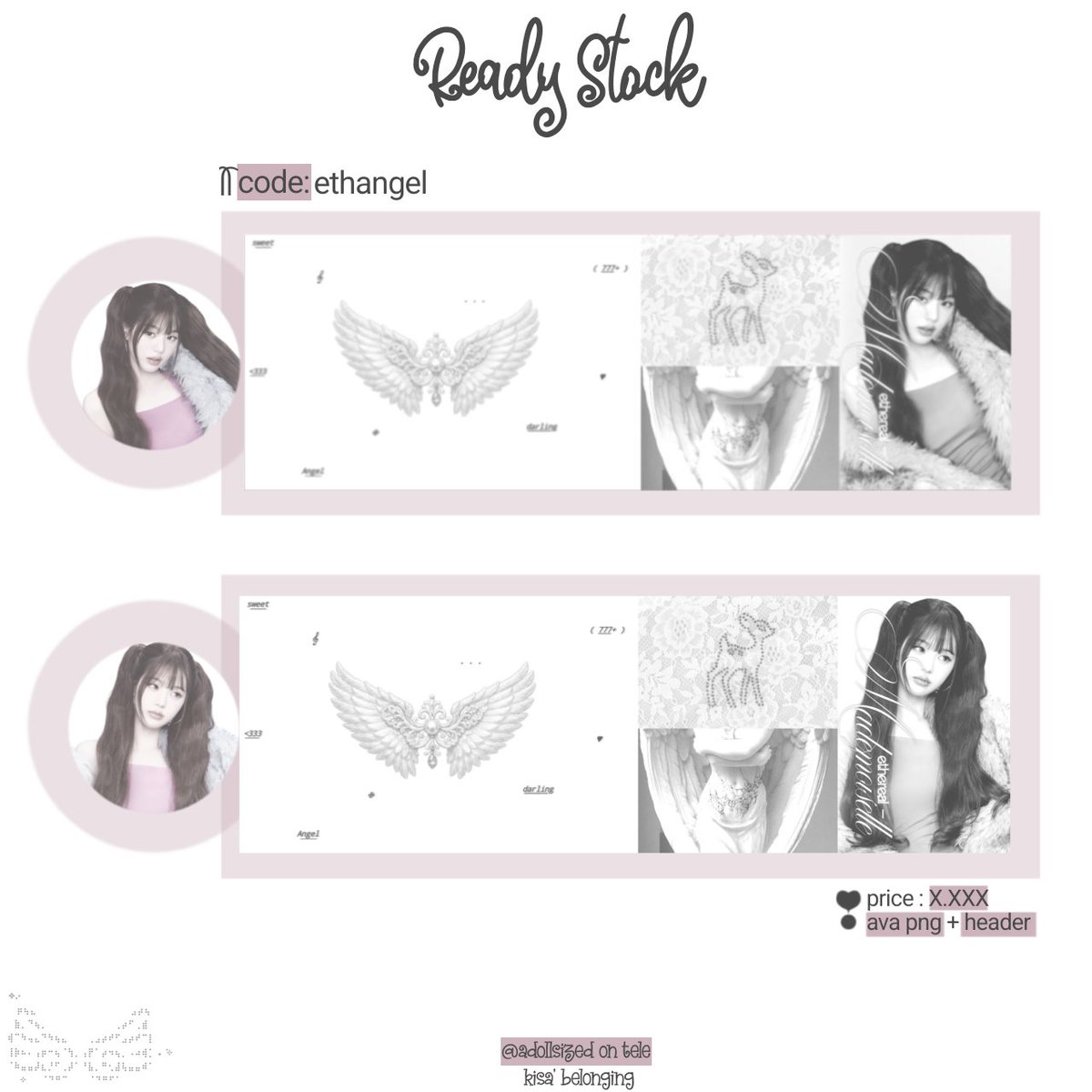 buuciness's tweet photo. help  repost,  please :3 
#zonauang  #zonauangㅤ 

𓂃 ࣪˖ ready  stock  layouts ♡

a  little  collection  of  Wonyoung,  Wonhee  &amp;  ulzzang  layouts 
is  now  ready  to  be  claimed  —  https://t.co/dma20ItUE1  each  🎀

 🪽 https://t.co/PcGY87WMMg