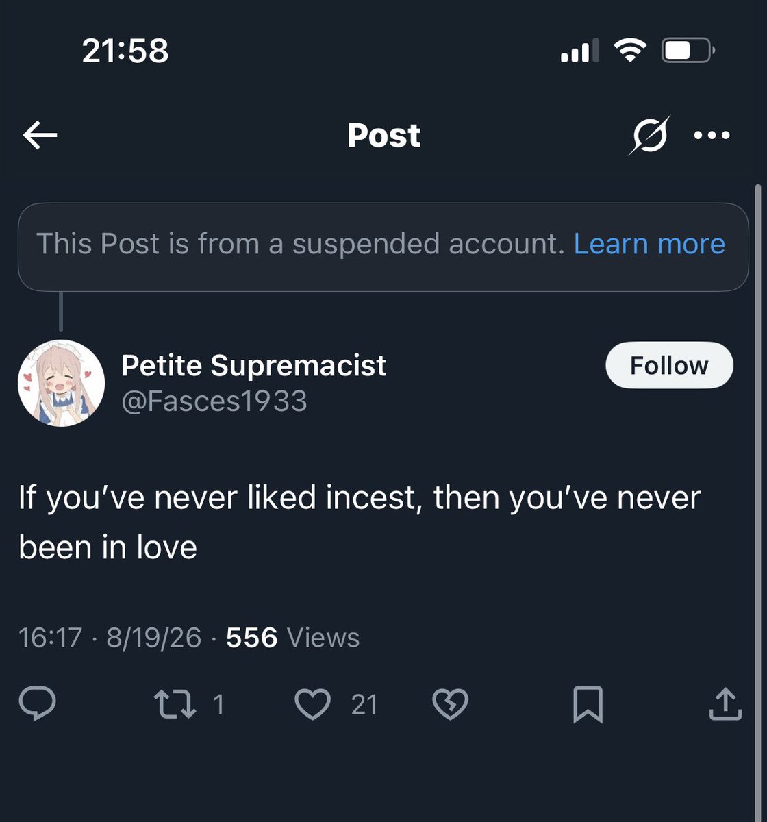Independent1444's tweet photo. The more I look into this person’s profile, the more disgusted I get. I haven’t even made it through 1 MONTH and I am too disgusted to continue because of the sexism, incest, pedophilia, homophobia, racism. More screenshots to follow https://t.co/DwJEpkbfMa