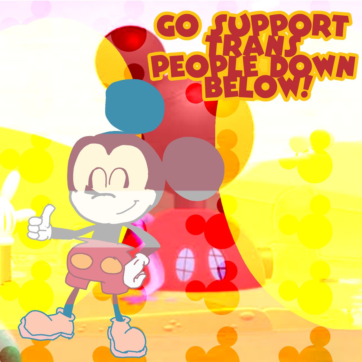 J0yfulM0use's tweet photo. "Hiya pals! Here's the thread to help trans people in need! This is a thread and most posts will come slowly!"

//unrelated but i forgot to draw Mickey's tail so pretend it's here https://t.co/VEQu4qTOXp