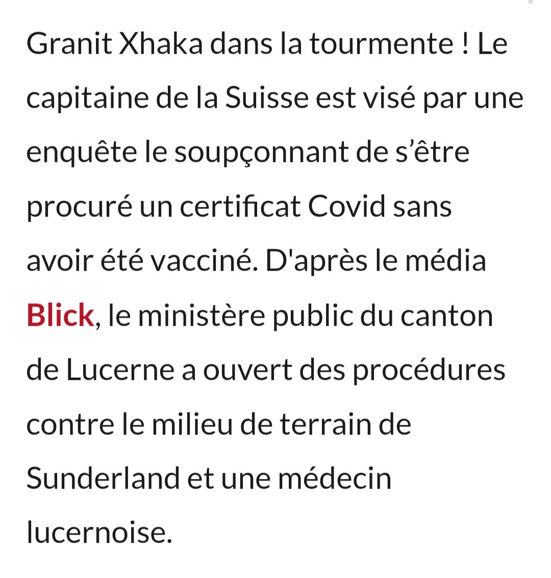 AgretDenis's tweet photo. Le monde du #foot et les #vaccins #covid !
Ceux qui ont fait des vrais doses et qui ont fini avec #infarctus ou sont décédés ne peuvent accuser les vaccinateurs menteurs "tous vaccinés, tous protégés"...
Un joueur Granit #Xhaka qui fait un faux pour éviter les risques avérés de ces vaccins finit au tribunal comme le Dr @MichelProc19707 
La Justice française et suisse a de réels conflits d'intérêts avec les laboratoires bigpharma.
🤮🤮🤮