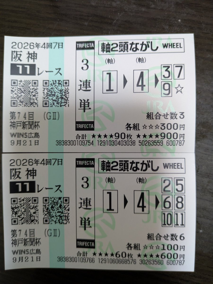 barusan1125's tweet photo. #神戸新聞杯
仕事終わって見たら
当たっていて発狂しそうになった https://t.co/SEUSFnhSwX