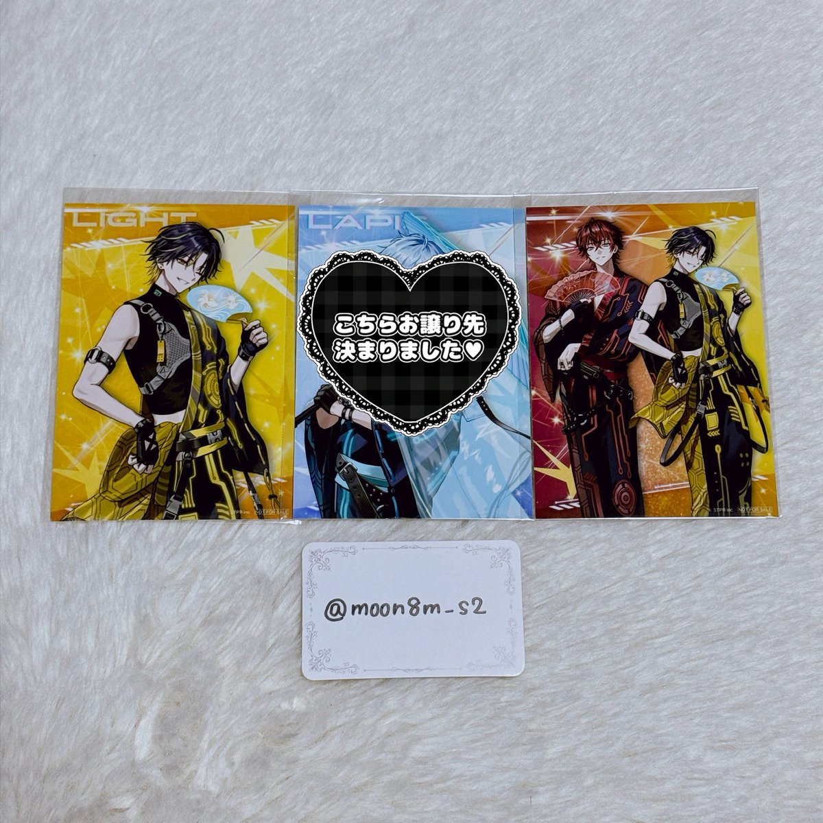 moon8m_s2's tweet photo. めておら 夏グッズ 交換

・ｸﾘｱｶｰﾄﾞ
【 求 】 💫🩷 等身
【 譲 】 💫💜 等身 / 💫🖤 ﾃﾞﾌｫ
・うちわﾁｬｰﾑ
【 求 】 💫🩷 ﾃﾞﾌｫ
【 譲 】 💫💜 等身
・ﾉﾍﾞﾙﾃｨ
【 求 】 💫🩷 / 💫🖤
【 譲 】 💫💛 / 💫❤️💛

💫ﾌｧﾝﾐ東京での手渡し交換希望

#めておらグッズ交換 https://t.co/7RRa6A2VeI