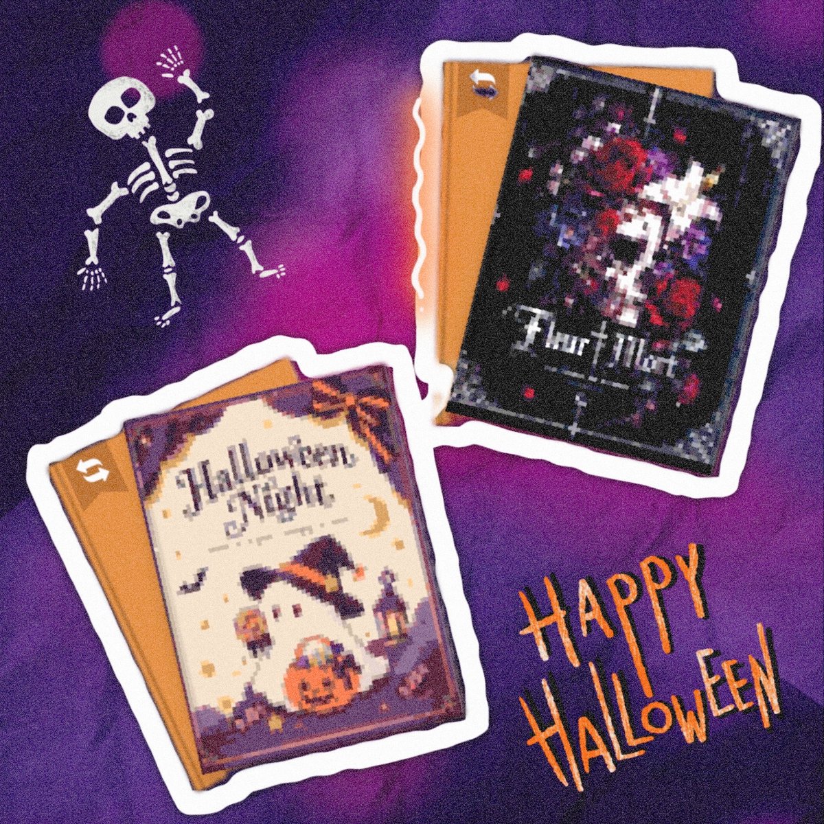 Yu__s2___'s tweet photo. とりあえずハロウィン用の新作2冊表紙はできた！あとは中身だけ〜🎃思いつかなければ空白です。
それと書籍関連の称号1つ目初めてとれたー！！！！買ってくれたみんな本当にありがとう߹-߹🩷 https://t.co/noY0Y2pvza