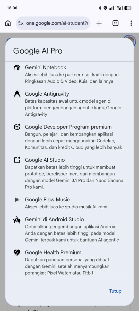 linxxxc_'s tweet photo. Kalian yg kuliah jangan lupa klaim Gemini AI+ Google One 5TB, ini FREE sampe 12 bulan yaaa🥰🥰 lumayan bangettttt kan😭 jangan sampe lupa yaa, penawaran cuma sampai akhir tahun ini soalnya. 

https://t.co/Lap1v2TkNE

Semoga membantu☺️ https://t.co/ry9RJ9LDEQ