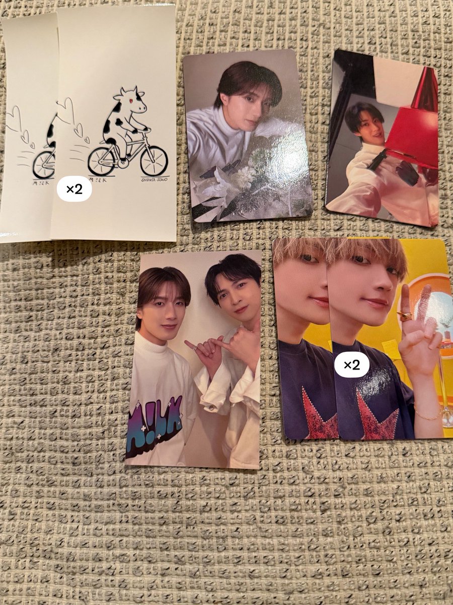 ini_fujii's tweet photo. M!LK MILK 交換 ステッカー ポスター トレカ 通常版 初回限定盤  ミニアルバム

【譲】
画像

【求】
・オントーシリアルナンバー

シリアルは先にご提示頂ける方のみ。
比率ご提示の上DM又はリプまでお待ちしておりますます。
郵送又は27日マリンメッセでのお手渡し。

 #MILK交換  #MILK求 https://t.co/1j3XRhF9Xt