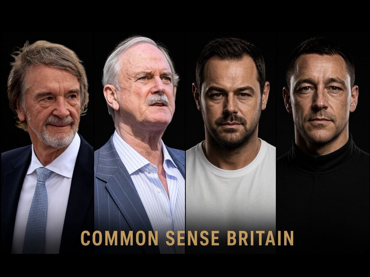 TheBritLad's tweet photo. In the last few months we’ve seen this:

Jim Ratcliffe said Britain has been colonised by immigration and welfare.

John Cleese said mass immigration is replacing British culture and sharia law has no place in Britain.

Danny Dyer branded a run of prime ministers cunts.

John Terry backed banning migrants from benefits and removing them.

When successful people start talking, the conversation starts changing.

Common sense is returning.