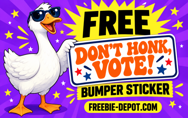 FreebieDepot's tweet photo. FREE “Don’t Honk, Vote!” Bumper Sticker from https://t.co/o4Ia3TUz9g https://t.co/EJnPdb05ws #FreeBumperSticker #DontHonkVote #MoveOn #MoveOnOrg #FreeSticker #FreePoliticalSticker #Vote #GetOutTheVote #VotingMatters #CivicEngagement #ElectionSeason #PoliticalFreebies #FreeByMail https://t.co/PHDiKNyC6W