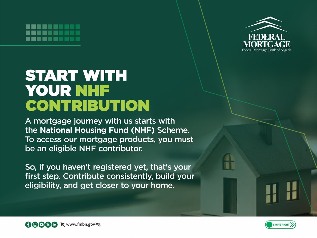 fmbnnigeria's tweet photo. Arming yourself with the right information is key to a successful mortgage application. That is why we have put together this 3-minute post to provide you with the right tips to begin your mortgage journey towards homeownership.
#AffordableHomes #MortgageRefinancing #LowInterest https://t.co/3xaGTTlyw6