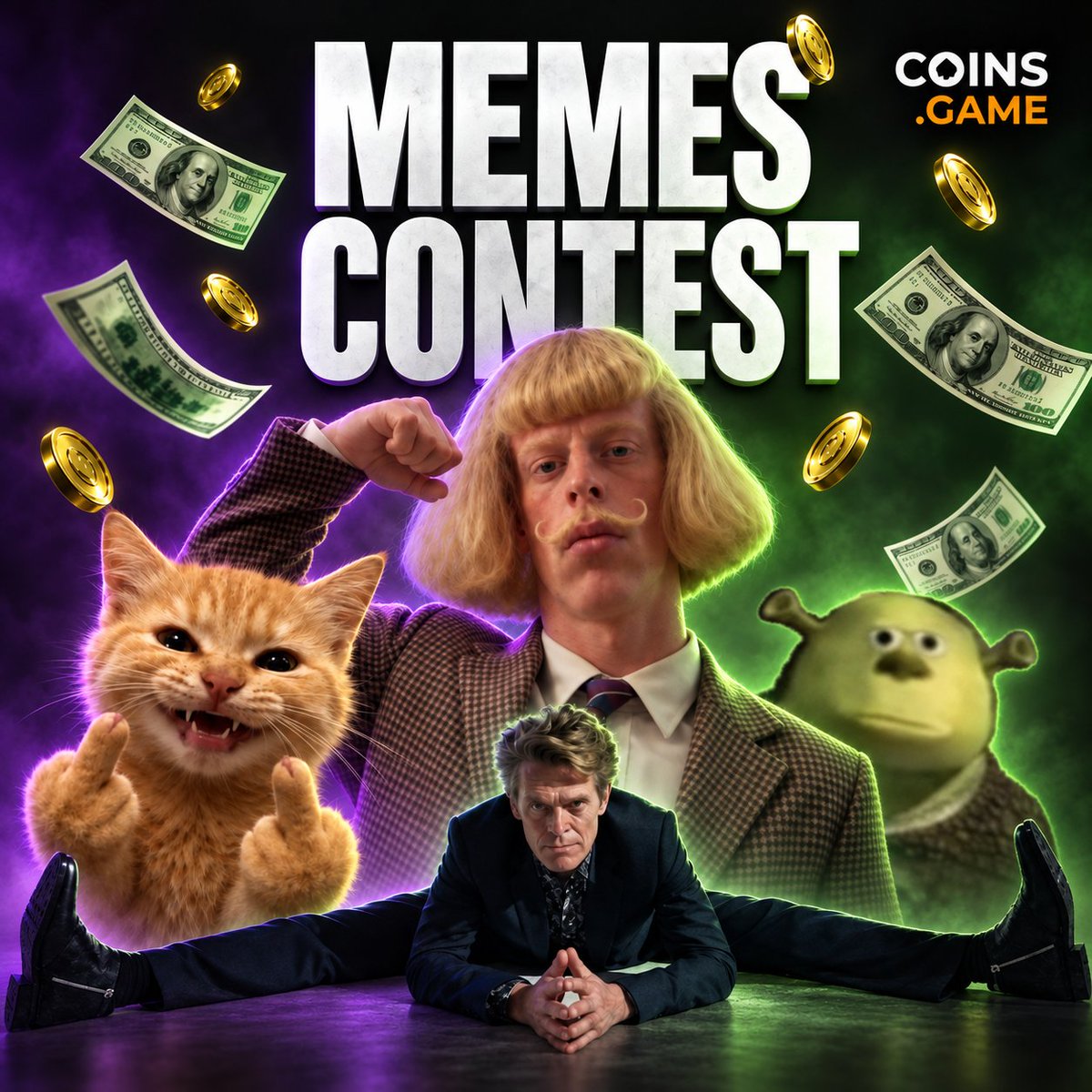 CoinsGame's tweet photo. MEME CONTEST: $50 BAG 👽

Show us your best memes on ANY topic!

Whether it's crypto pain, sports drama, or just pure internet chaos — we want to laugh!

The details:
THE LOOT: $50 split among the best creators
ENTRY TICKET: Repost this tweet and drop your meme below 
DEADLINE: Wednesday, September 23

Show us your masterpiece! 📉