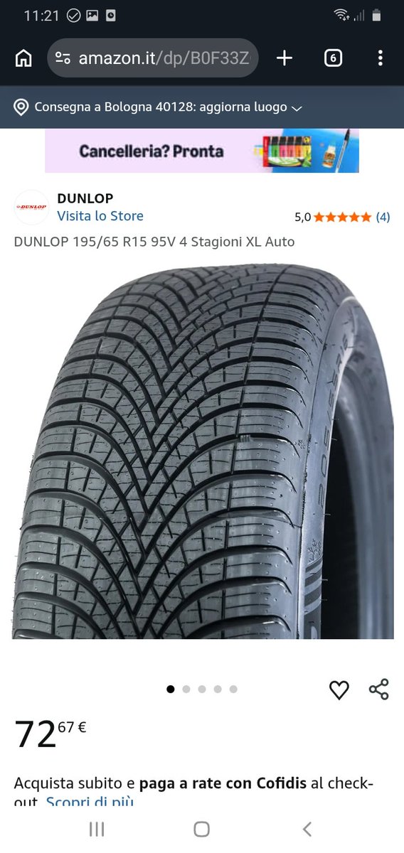 informafinanza's tweet photo. Perché non compro su #Amazon ma da drop shippers?
Solo un #aCefalo pagherebbe 15,73€ in più a gomma.
Mi sono arrivate in 5 giorni, produzione metà dicembre 2025, consegnate gratis al mio gommista e montate a 50€ venerdì.
Totale 277,76€ contro 290,68€ solo gomme che di #Amazon https://t.co/iEfFFrvycx