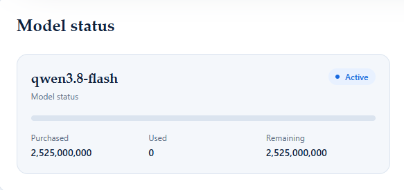 zrouterdev's tweet photo. Free Qwen 3.8 Flash access.
2.525B tokens opened to the public until they're gone.
Model: qwen3.8-flash
Base URL:
https://t.co/JrxHwQeVCL
API key:
zr_41a799ef89361da161b8652d_iUpqUfCU1khGS8ZIUUIRDV1V_Y9-7D3NML21liuTh6o
OpenAI-compatible.
Use it for coding, agents, testing, whatever.
Burn it until it's gone.