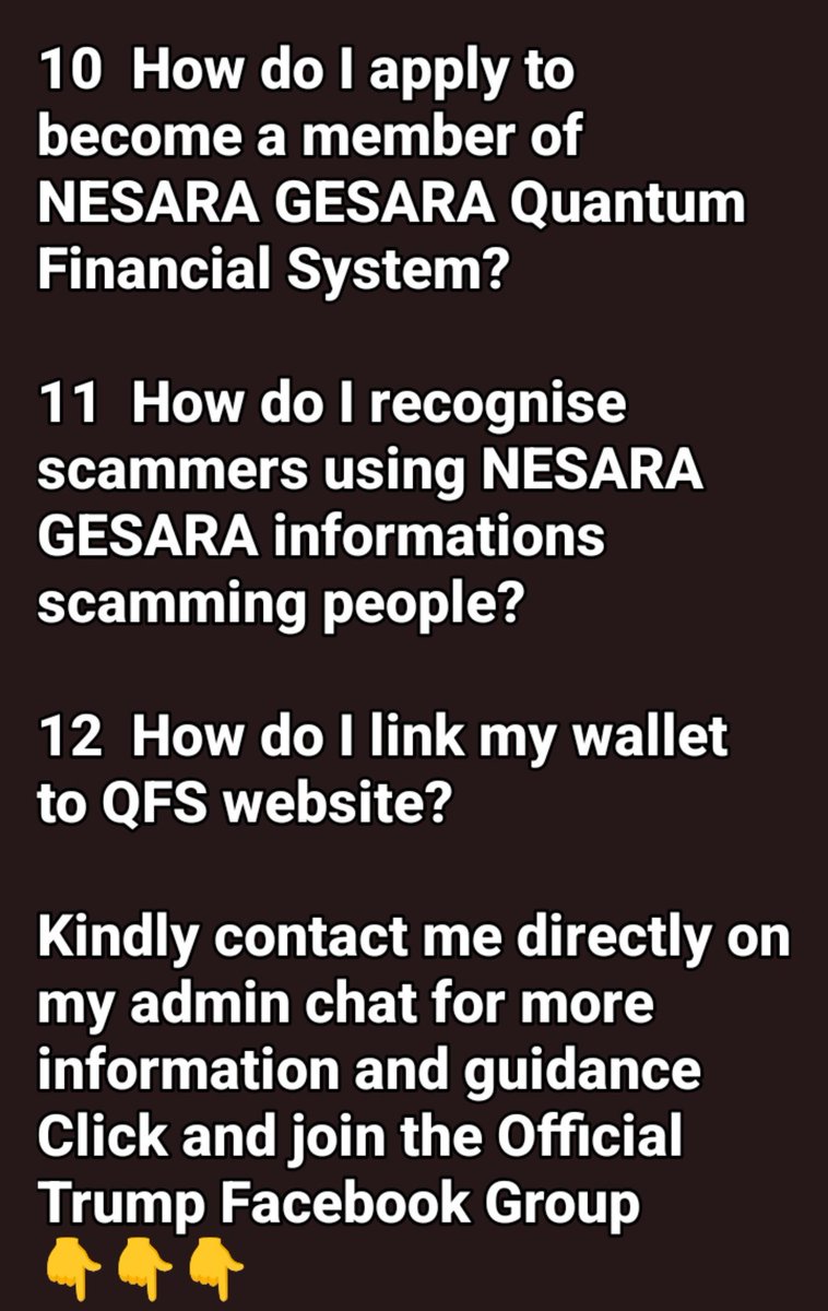 Mrpool_n's tweet photo. Do you have any Questions About the Quantum Financial System (QFS) and digital assets in general? ⬇️👇👇

1. How do I open a QFS account?

2. How do I Claim my TRB benefits?

3. How do I apply for a QFS credit card? https://t.co/L4JPk70I1y