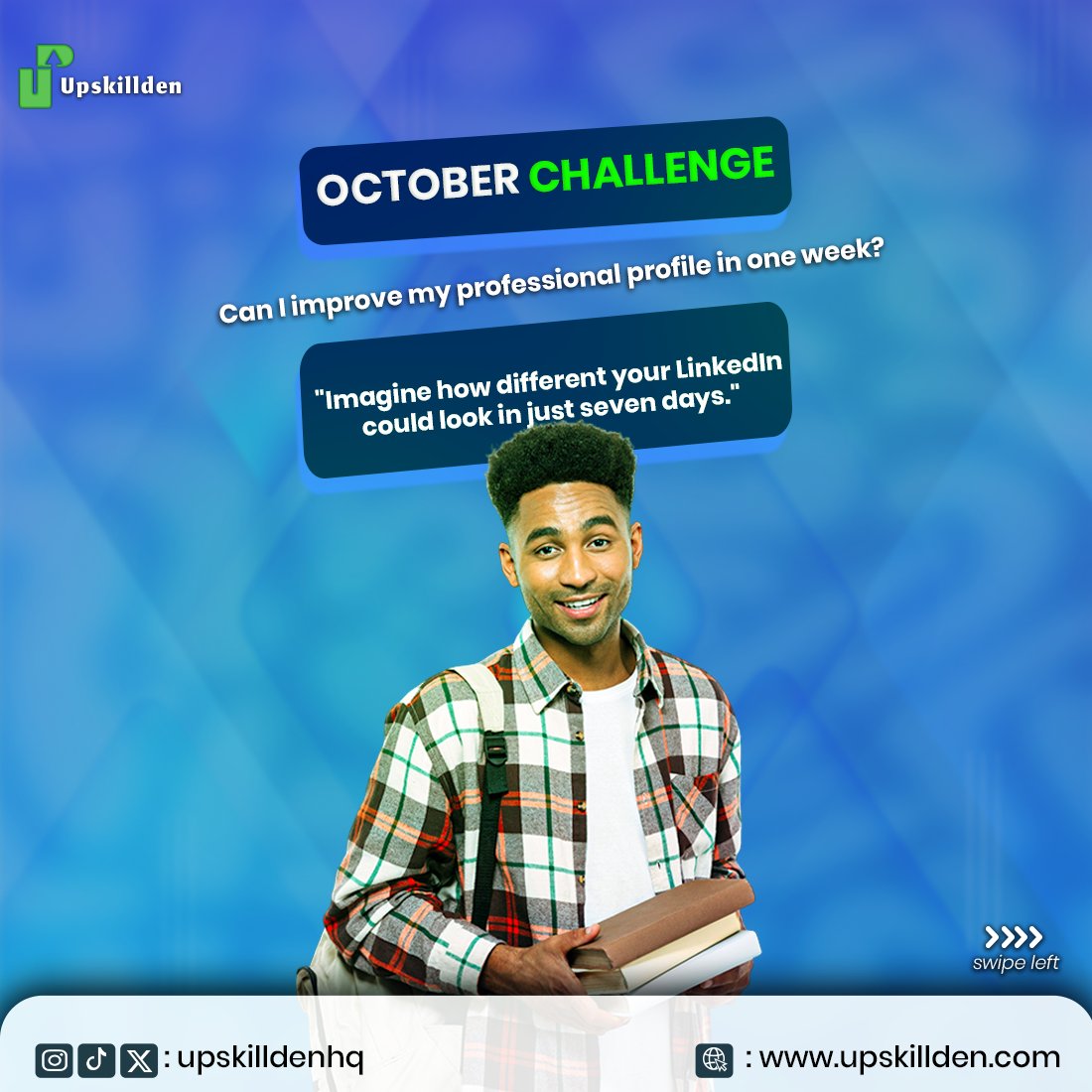 upskilldenhq's tweet photo. Ready to glow up your LinkedIn? Let's do this together!
#LinkedInGlowUp #LinkedInChallenge #PersonalBranding #CareerReady #StudentCareer #Upskillden #7DayChallenge https://t.co/izkjNKElv8