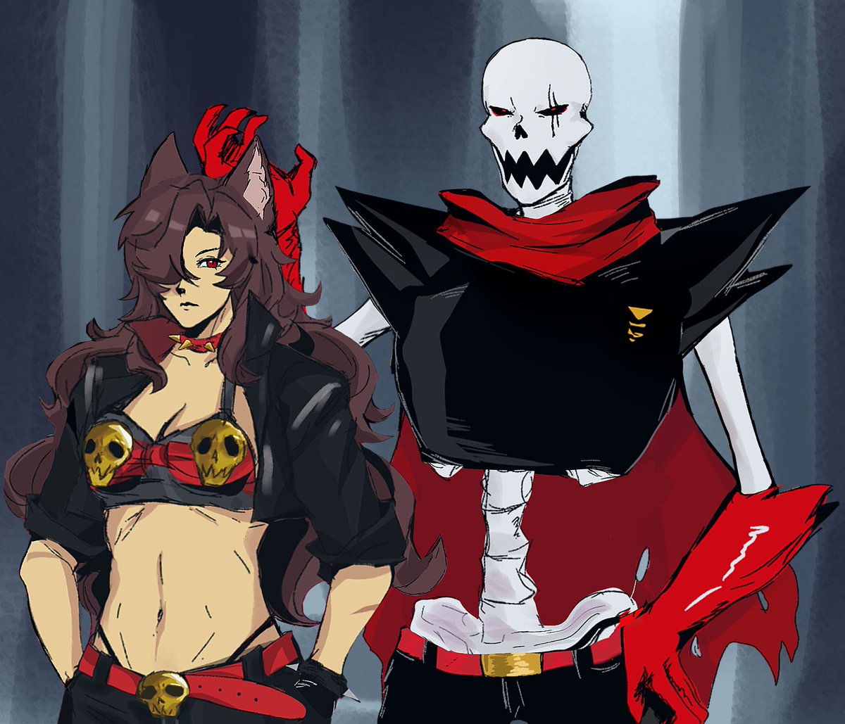 Evactrv's tweet photo. 💀🐺Daily patrol.

#underfell #fellpapyrus #夢女 #夢絵 #selfship https://t.co/sp6cFxy0ZG
