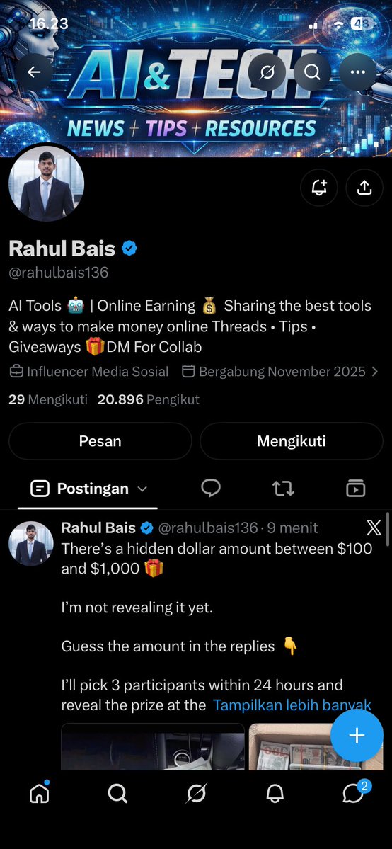 DaffaDigit28417's tweet photo. @rahulbais136 HD5DYDp3zdaTNpajrzi76wfNQYLqfCdLeZfhJGQeSikM

send me just a little bit king🫡❤️ https://t.co/xO2Y8G58Gi