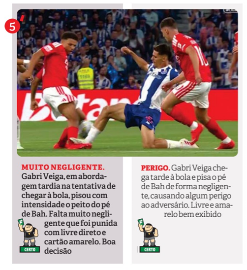 OFuraRedes's tweet photo. Unanimidade nos peritos de arbitragem da comunicação social: cartão amarelo bem mostrado a Gabri Veiga logo aos 4 minutos. https://t.co/G5oSpU2D1J