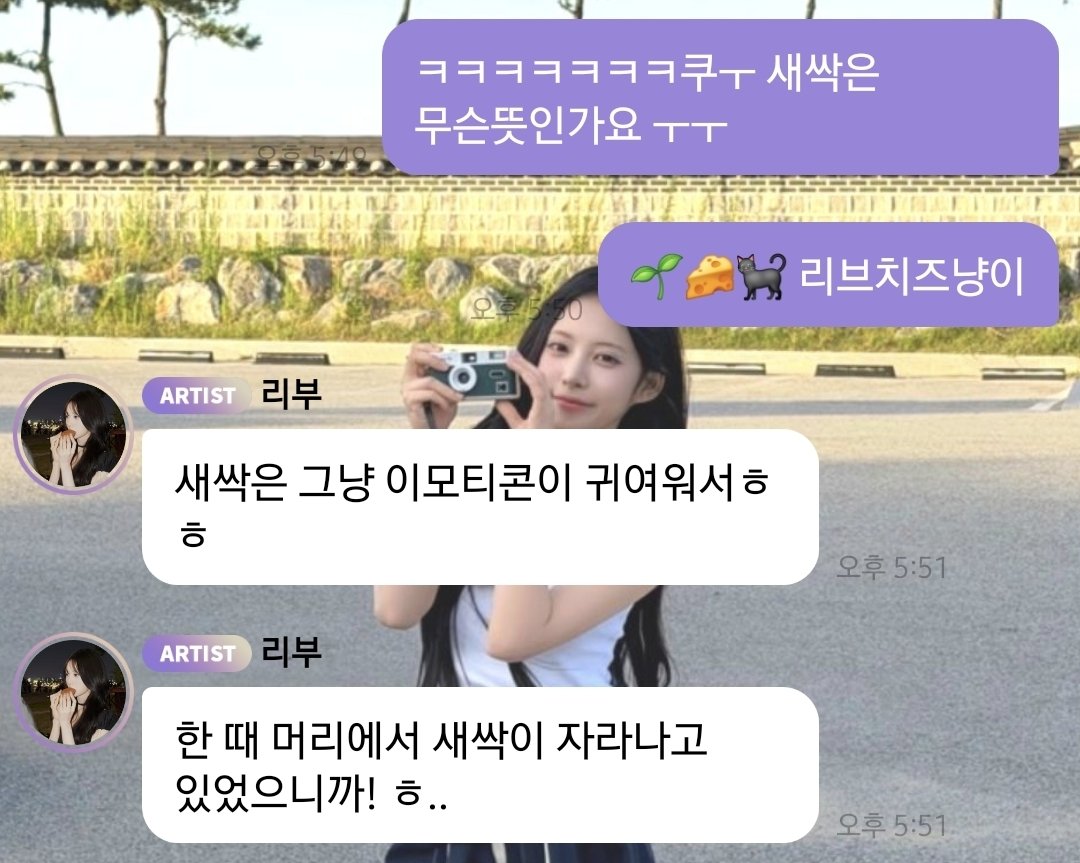 nyalivyou's tweet photo. 경은이가 새싹이모지를 쓰던 이유를 아시나요? https://t.co/wXKXIPIc8k