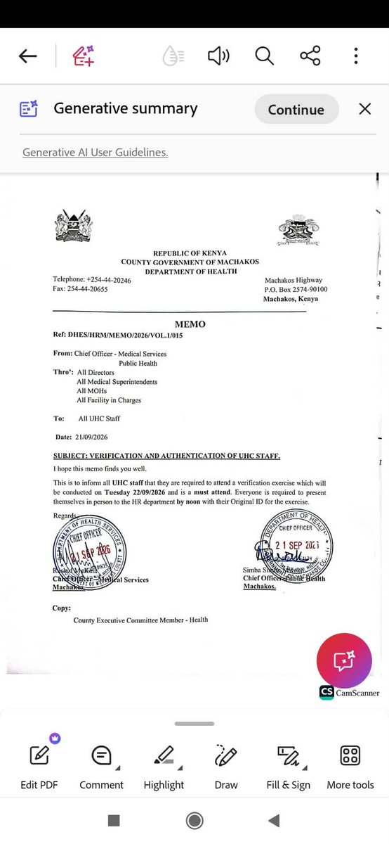 UHCmedicsKe's tweet photo. Update:

UHC Data verification ongoing at the respective counties. 

We hope that all the counties will EXPEDITE the process and make it as easy like this county, UHC Medics have already served for 7yrs under these counties. 

@HonAdenDuale 
@MOH_Kenya 
@fnoluga  we're waiting for our 6yrs Gratuity arrears. 

@WilliamsRuto Mr President, thank you for intervening & Ensuring that ALL the UHC Medics are transitioned at 100%.