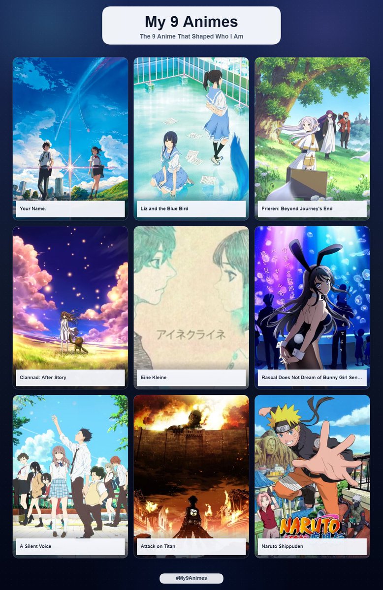 fumichann2305's tweet photo. most common thing of all this is that I listened to their soundtracks much more than the actual show

(also don't mind the middle one, but it technically works as one hehe) https://t.co/kG64NfUr1y