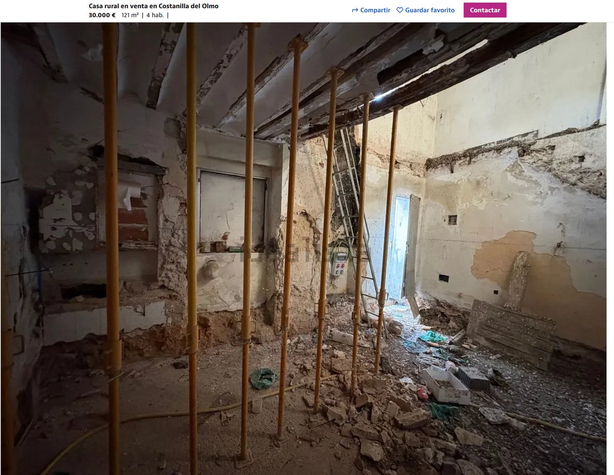 comuflauta's tweet photo. La casa más cercana (1 hora y 20 en coche) a Madrid por menos de 30.000 euros. https://t.co/GDpMnVul2o