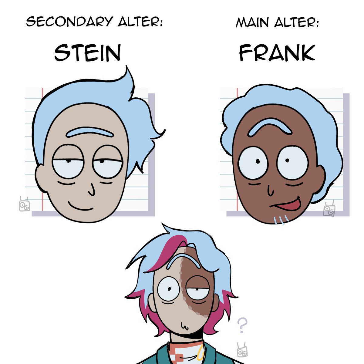 Blegh_Niw's tweet photo. I'm getting better at drawing 😼

#rickandmorty #mortymiddleschool #oc https://t.co/y52FOgHnfq