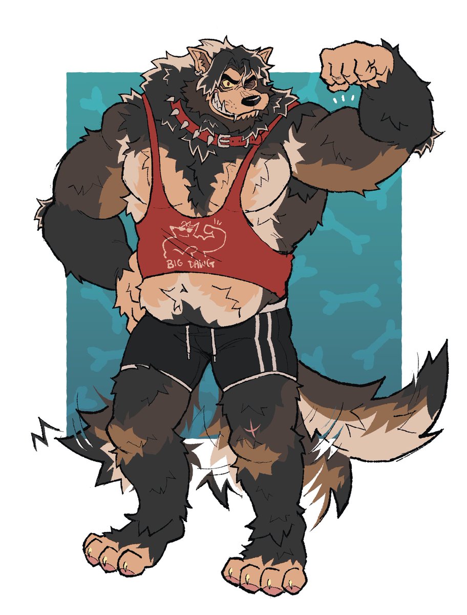 soildweller's tweet photo. rough commission for doryuu of his werewolf flexin! https://t.co/LMjFC310qY