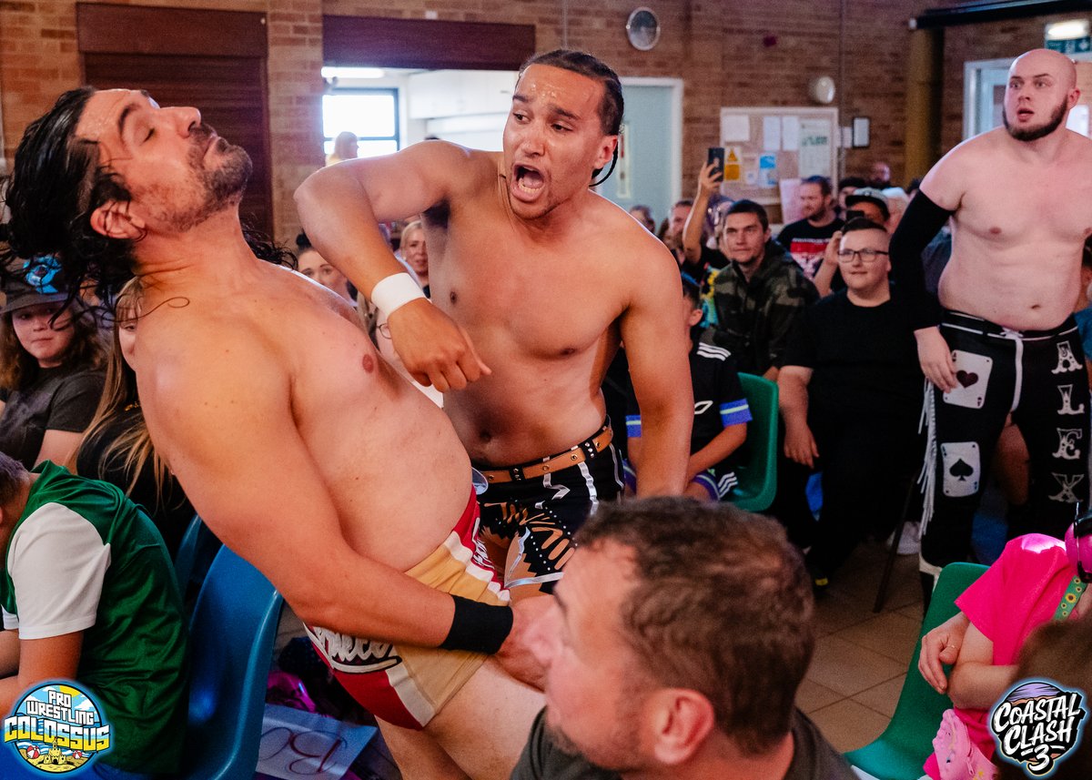PWCOLOSSUS's tweet photo. Next Level evolving into a trio opens the door for new and exciting combinations to join the Lossy roster and  The Croydon Cowboys; Jay Alexander, Kodi Salihu and Delphine make their debut for a shootout by the sea! 🤠

https://t.co/xxC7LuJEeJ https://t.co/SwsNC5dAf2