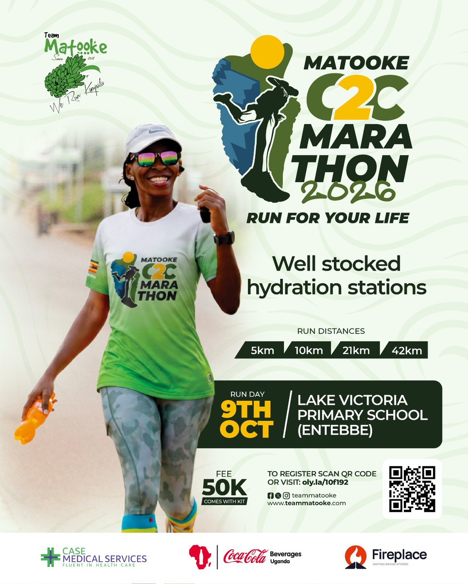 teammatooke's tweet photo. Stay Hydrated at the #MatookeC2CMarathon. We are fully committed to keeping you fueled from start to finish. #KampalaToEntebbe

To register for your kit:
https://t.co/NE6d95XwJg
Or Dial: *284*844#

@CocaColaBevUg @casemedservices @FireplaceAgency @Mighty_ridesug @pridebankltd @ERBUganda @OAG_Uganda