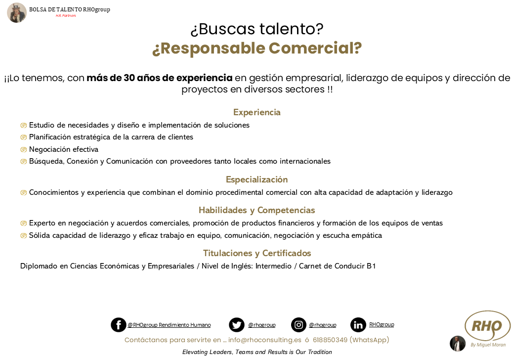 RhoGroup's tweet photo. ⭐ Encuentra el talento adecuado para acelerar tu próxima etapa⭐

Hoy abrimos la Bolsa de Talento para presentar el perfil de un Responsable de Compras

El proyecto de la Bolsa de Talento de RHOgroup está liderado por @coachmiguelmoran 
 
 #Headhunting #Reclutamiento #Talento https://t.co/0K4RlowWLh