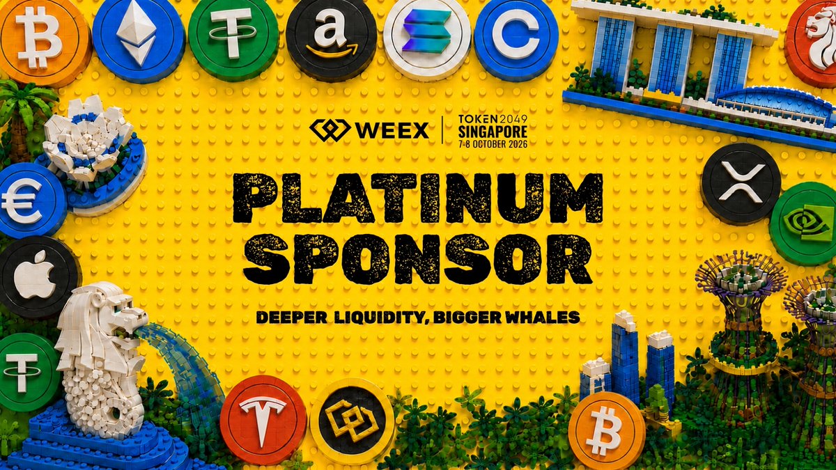 WEEX_Official's tweet photo. 🏆 TOKEN2049 Challenge is LIVE!
❓ WEEX is heading to TOKEN2049 — but do you know what role WEEX will appear as this time? 
🎁 200 USDT | 50 Winners

How to Join:
1️⃣ Join WEEX TG: https://t.co/yeWaoFKjkG + https://t.co/pBZ7E8fxSE
2️⃣ Guess WEEX’s TOKEN2049 role
3️⃣ Send in the community: #WEEXToken2049 + WEEX UID + Your Answer

🔥 Think you know? Drop your answer in the WEEX TG Community!
#WEEX #Token2049 #Singapore
