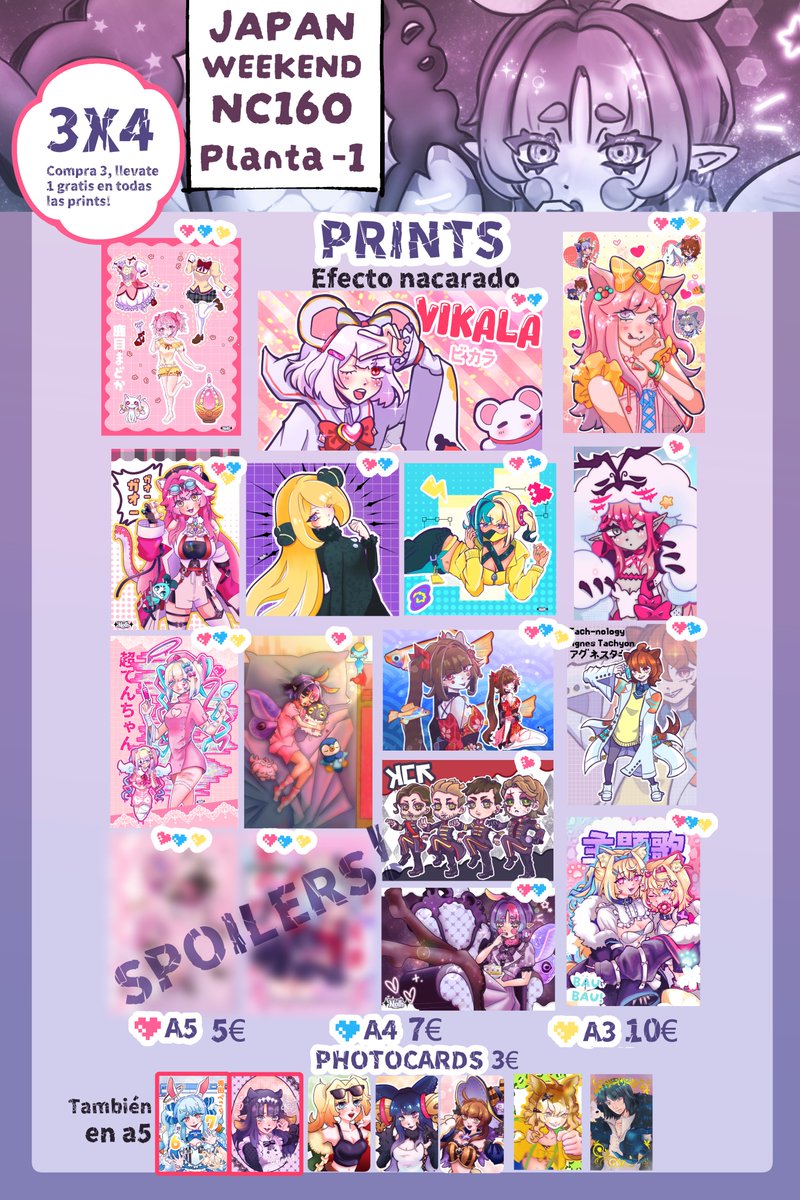 NolhVT's tweet photo. @JW_Arte Hola! Soy Nolh y estaré en el stand NC160 en la planta -1 ( ᴗ͈ˬᴗ͈)ഒ
Llevo cosas de Vtubers, Pokemon, FGO, GBF, NSO, Uma y más!💜
Participo en rallys de Granblue y Hololive✨
Reservas hasta el Jueves 24! https://t.co/8wnobZebvz
Espero que os guste! ʚ₍ᐢ ›̥̥̥ ༝ ‹̥̥̥ ᐢ₎ɞ https://t.co/7IVA2HinEH