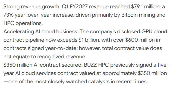 jaehughess's tweet photo. $HIVE 👀🔥

This isn’t just a Bitcoin miner anymore.

AI/HPC is becoming the bigger story:
• $1B+ GPU Cloud pipeline
• $600M+ AI contracts signed
• $350M 5-year AI cloud deal
• GPU Cloud + BTC mining now driving revenue
The AI infrastructure pivot is getting real. 🚀
$BTC $NVDA $IREN $HUT