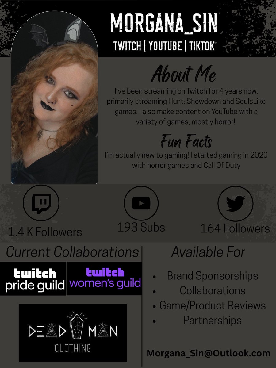 Morgana_Sin_'s tweet photo. Updated Media Kit 🖤 🦇 https://t.co/0oRwgh9BQ3