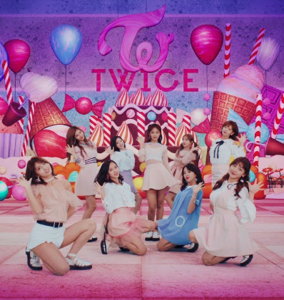 AboutMusicYT's tweet photo. Sabrina Carpenter on Candy Pop by TWICE, 2019:

"It's a bop" https://t.co/gIAYSoDPLo