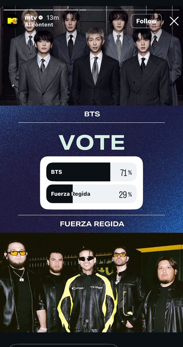 softtia_t's tweet photo. بدا تصويت افصل فرقه ل حفل VMAS هنا في حساب mtv الانستقرام صوتوا ل بتس يلا❤️‍🔥❤️‍🔥❤️‍🔥

https://t.co/0uACBiA325 https://t.co/aqXa5oKuaM